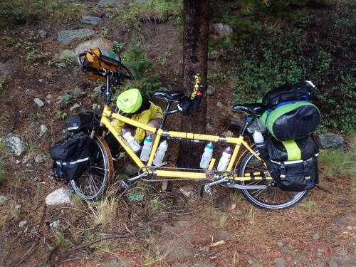 GDMBR: The bike was soaked but the interior goods remained dry.
